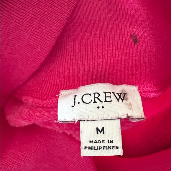 J. CREW women’s wide button collar pullover hot pink size medium womens top - Picture 15 of 16